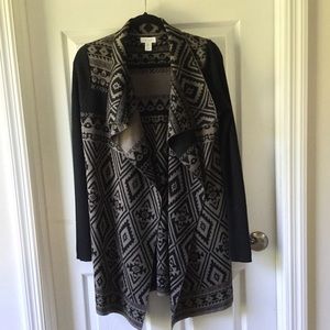 Long tribal print sweater **taking off soon***